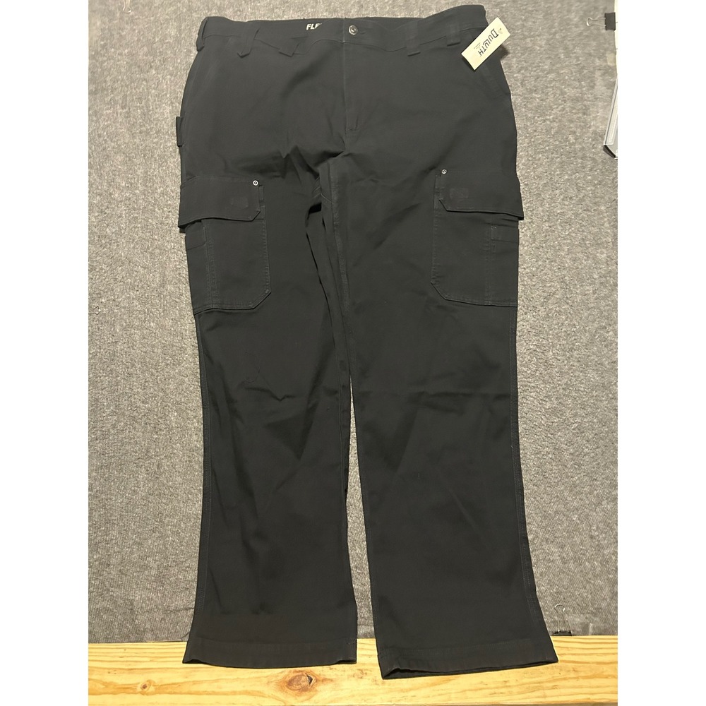 Duluth trading co flex fire hose relaxed fit cargo work pants black fit 44X34